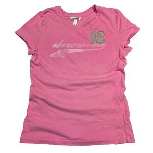 Vtg Abercrombie & Fitch Y2k Shirt Womens XL Pink Preppy Baby Tee 2000s Bratz